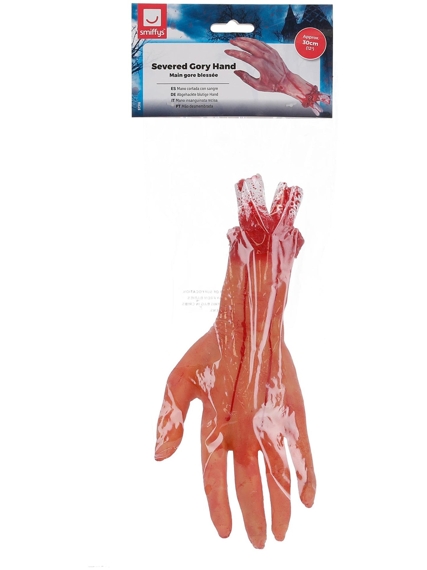 Smiffys abgetrennte Gory-Hand 30 cm für Halloween und Horror-Kostüme – Detailansicht