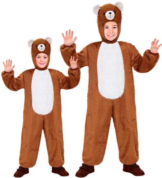 Bär Funny Overall mit Kapuze – braunes Tierkostüm für Fasnacht
