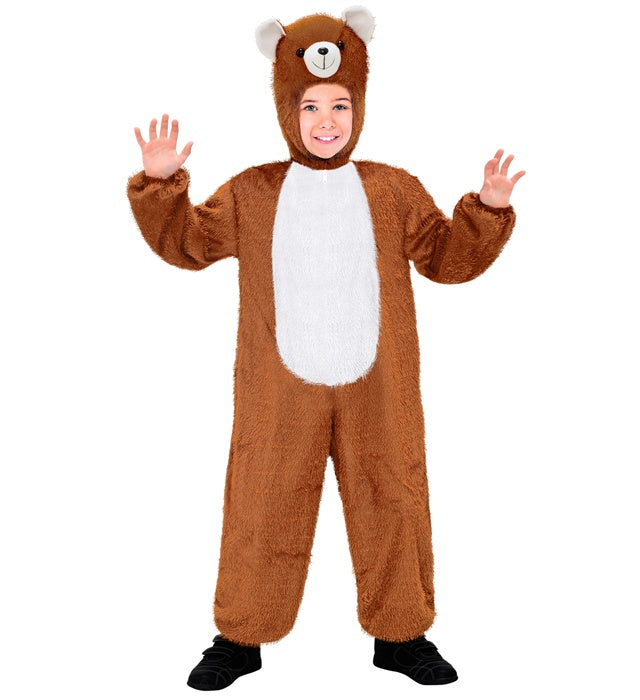 Bär Funny Overall mit Kapuze – braunes Tierkostüm für Fasnacht