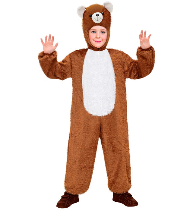 Bär Funny Overall mit Kapuze – braunes Tierkostüm für Fasnacht