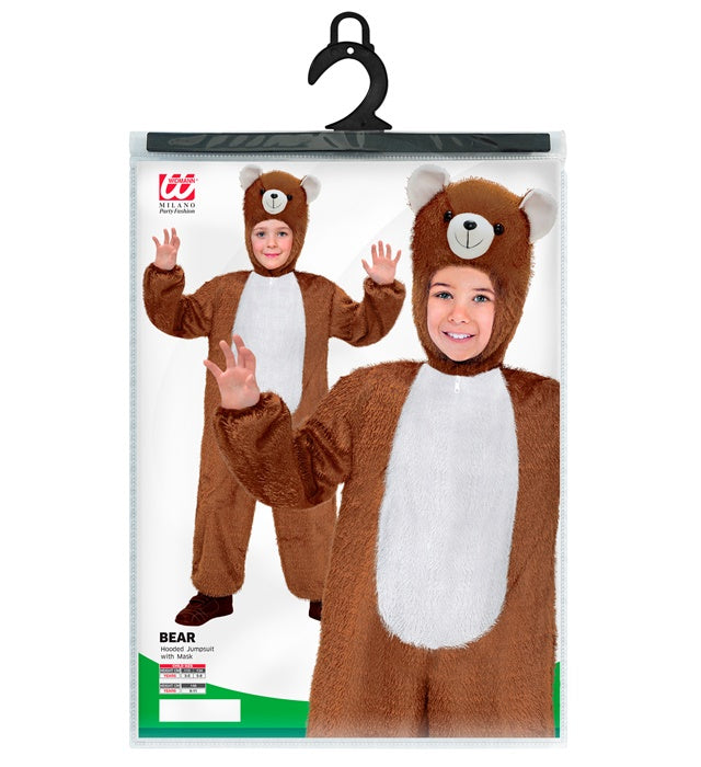 Bär Funny Overall mit Kapuze – braunes Tierkostüm für Fasnacht