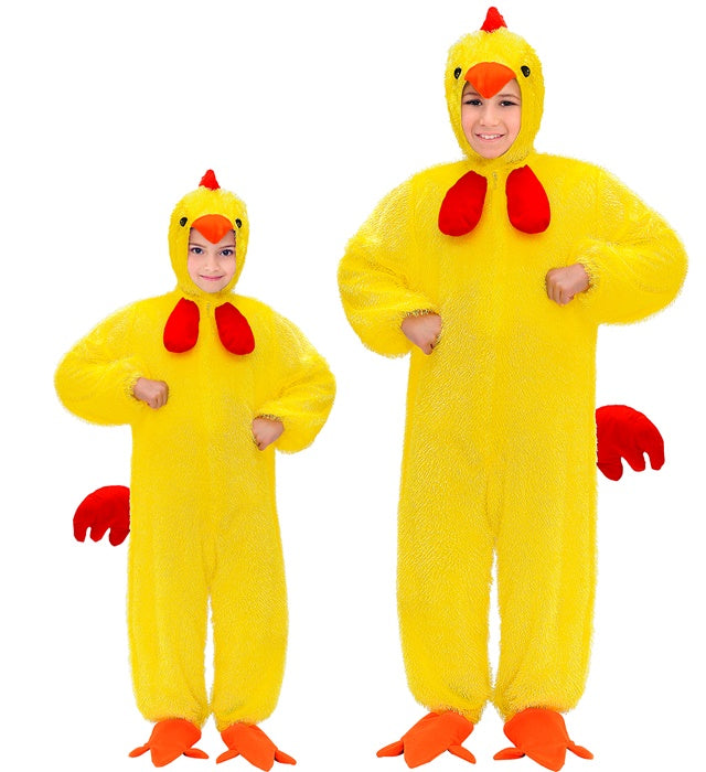 Küken-Overall mit Kapuze und Maske als Fasnachtskostüm