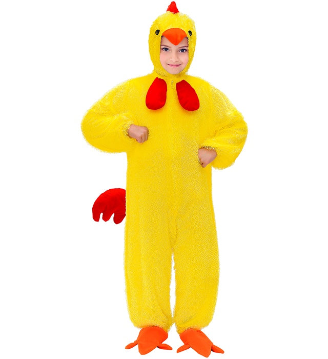 Küken-Overall mit Kapuze und Maske als Fasnachtskostüm