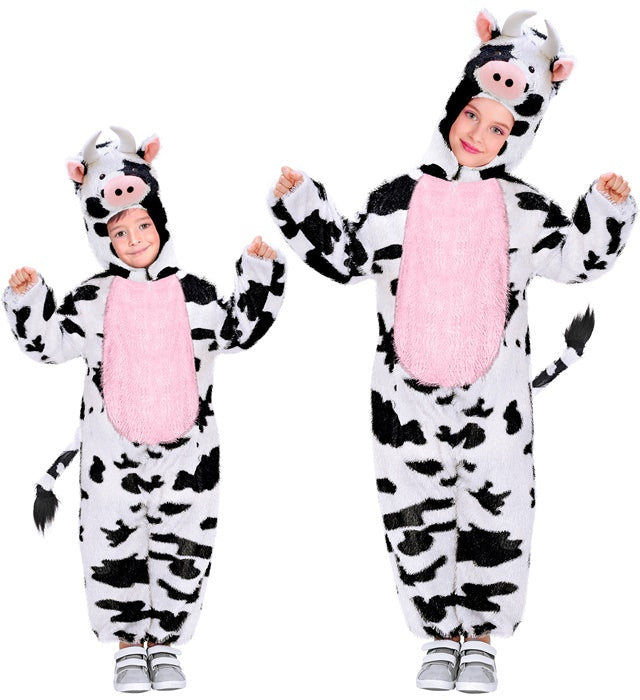 Lustiger Kuh-Overall mit Kapuze für Fasnacht und Karneval