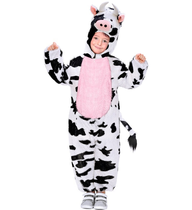 Lustiger Kuh-Overall mit Kapuze für Fasnacht und Karneval