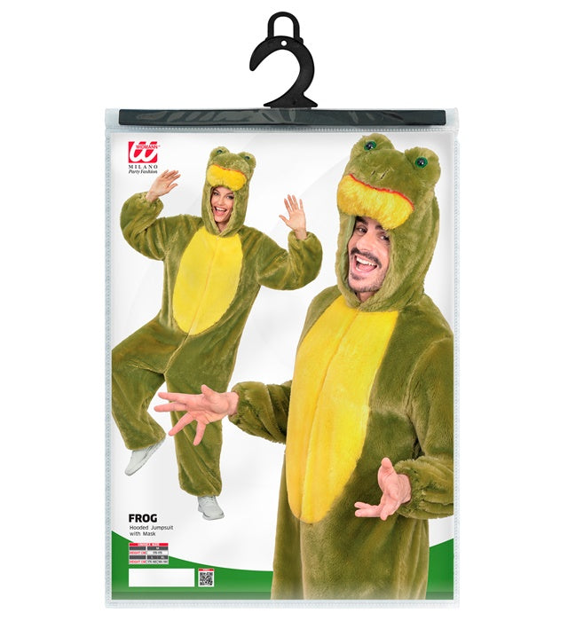 Extra weiches Frosch Plüschkostüm mit Kapuze für Fasnacht und Karneval