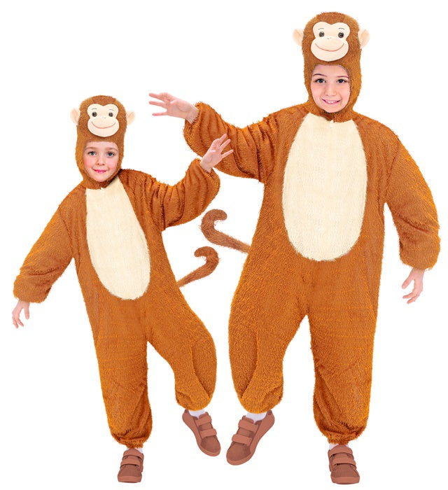 Lustiger Affen-Overall mit Kapuze für Fasnacht und Karneval