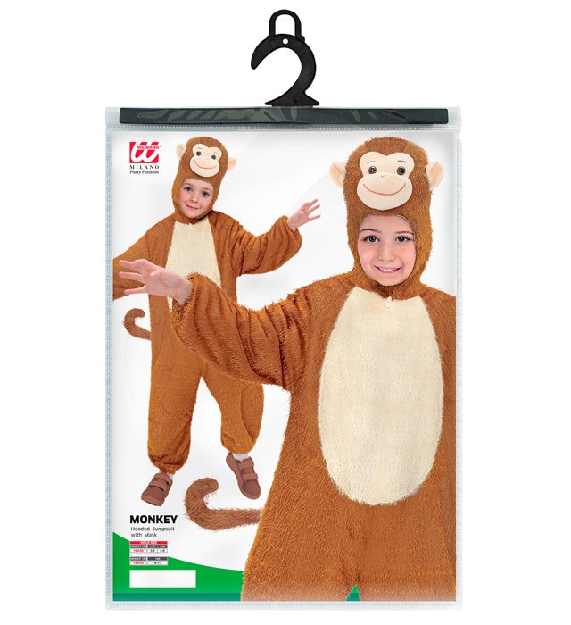 Lustiger Affen-Overall mit Kapuze für Fasnacht und Karneval