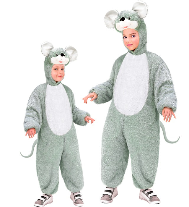 Lustiger Maus-Kostüm-Overall mit Kapuze für Fasnacht und Karneval