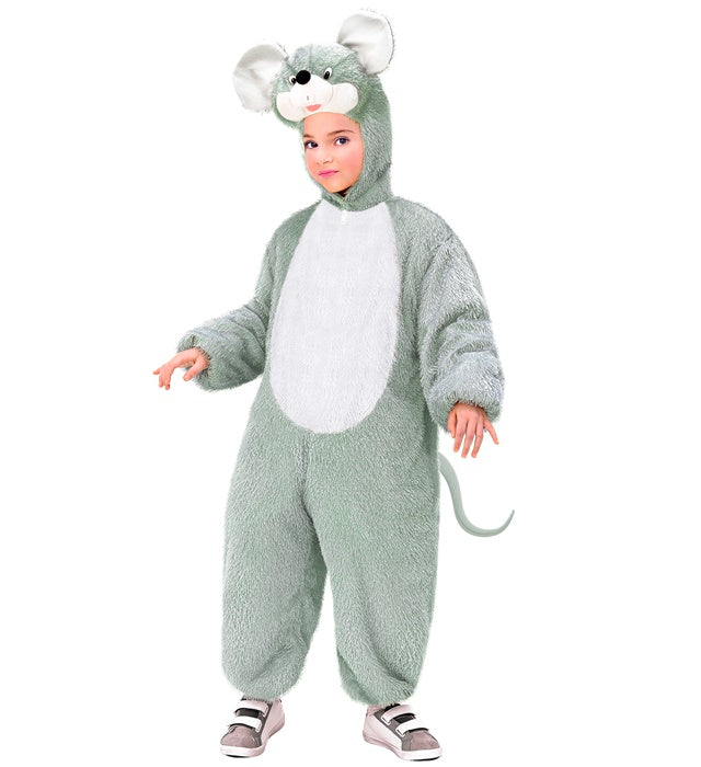 Lustiger Maus-Kostüm-Overall mit Kapuze für Fasnacht und Karneval