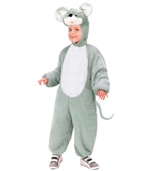 Lustiger Maus-Kostüm-Overall mit Kapuze für Fasnacht und Karneval