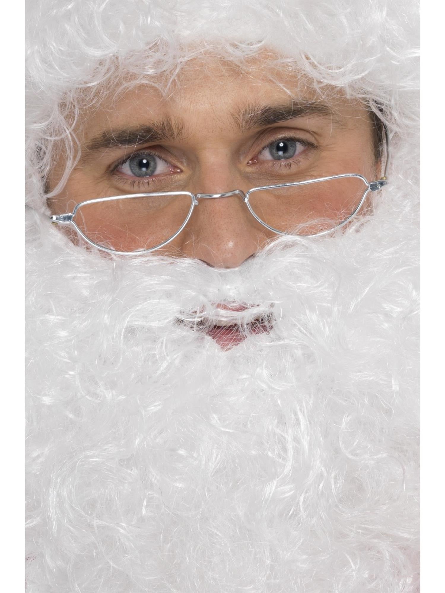 Smiffys Santa Half Moon Specs silberne Kostümbrille für Erwachsene