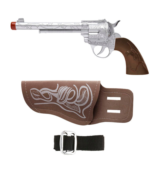 Spielzeug Cowboypistolen mit Halfter und Gürtel für Kinder, 28 cm lang