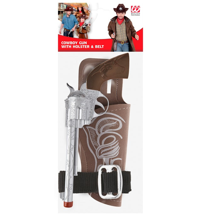 Spielzeug Cowboypistolen mit Halfter und Gürtel für Kinder, 28 cm lang