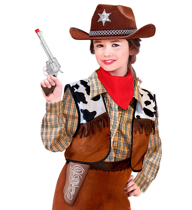 Spielzeug Cowboypistolen mit Halfter und Gürtel für Kinder, 28 cm lang