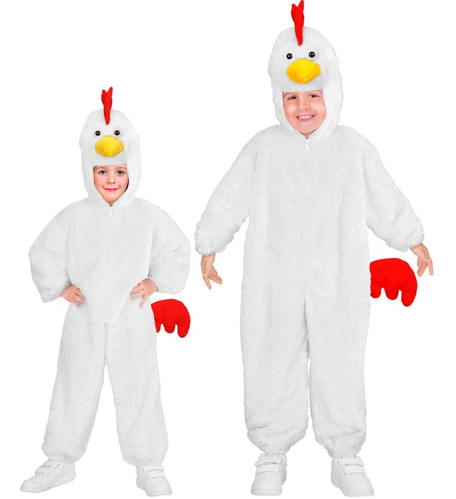 Weiches Huhn Plüschkostüm mit Kapuze für Fasnacht und Karneval
