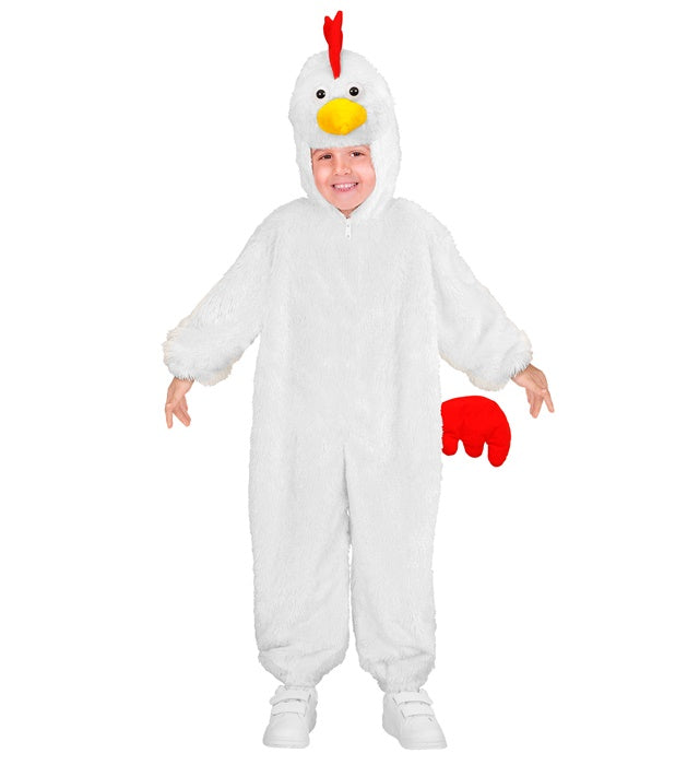 Weiches Huhn Plüschkostüm mit Kapuze für Fasnacht und Karneval