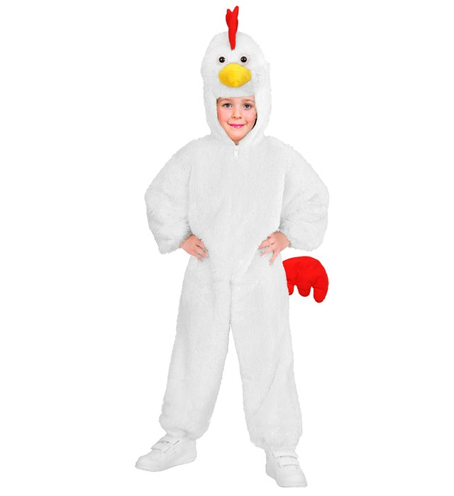Weiches Huhn Plüschkostüm mit Kapuze für Fasnacht und Karneval