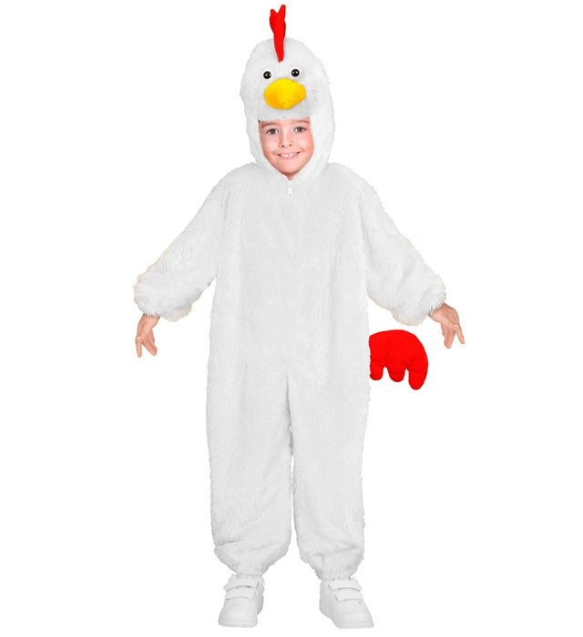 Weiches Huhn Plüschkostüm mit Kapuze für Fasnacht und Karneval