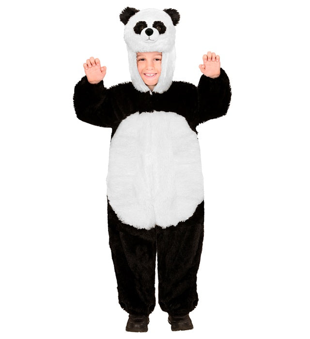 Panda Plüschkostüm Overall mit Kapuze für Fasnacht und Karneval