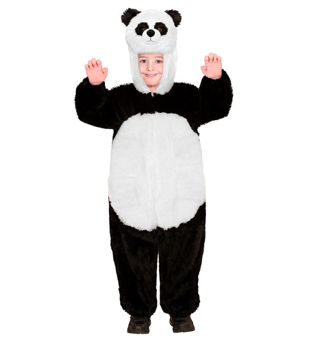 Panda Plüschkostüm Overall mit Kapuze für Fasnacht und Karneval