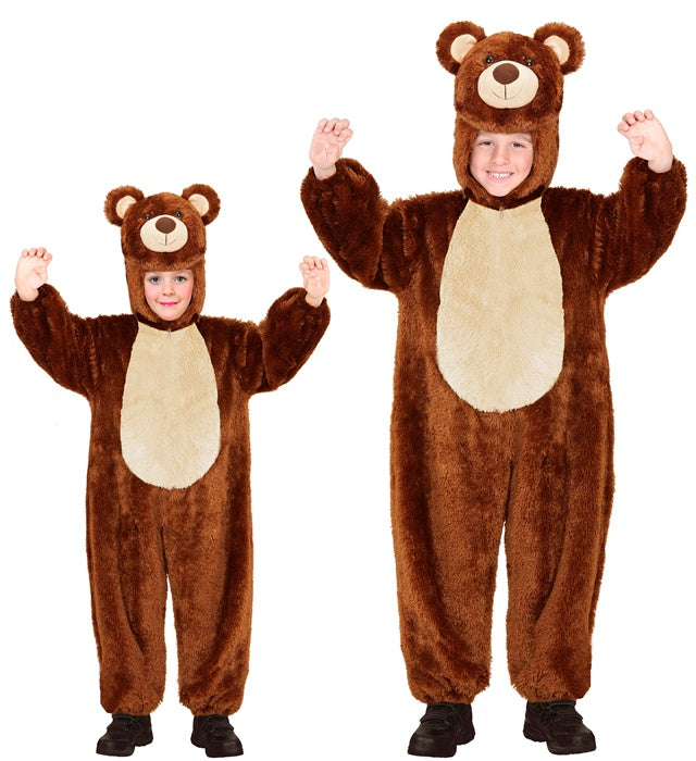 Bär Plüschkostüm mit Kapuze und Maske auf Fasnacht getragen