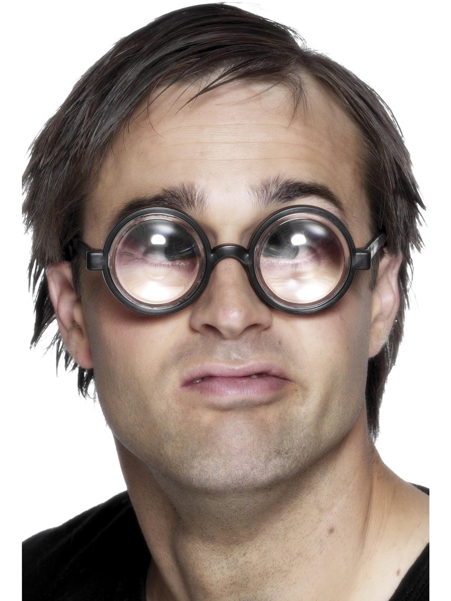 Smiffys schwarze Bug-Eye-Brille Magnify Your Eyes für Erwachsene