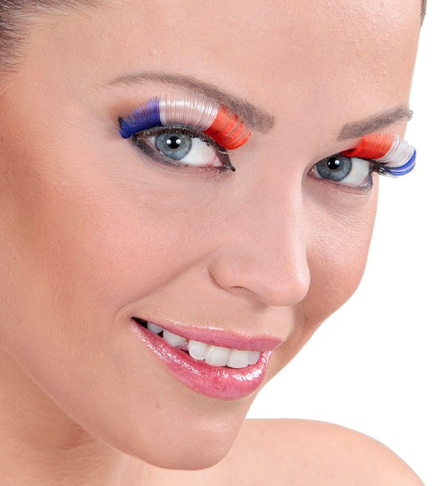 Natürliche Wimpern Frankreich mit Klebstoff in Glasflasche für Fasnacht und Karneval