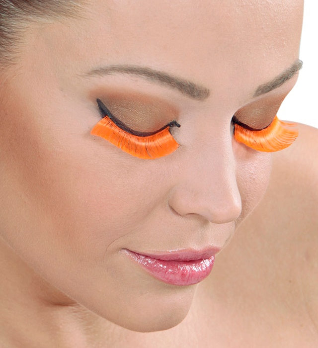 Natürliche Holland-Wimpern mit Klebstoff in Glasflasche für Fasnacht und Karneval