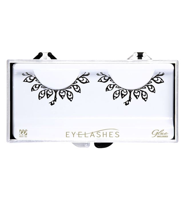 "FASHION TATTOO WIMPERN SCHWARZ" in Box mit Klebstoff in Glasflasche Schwarz