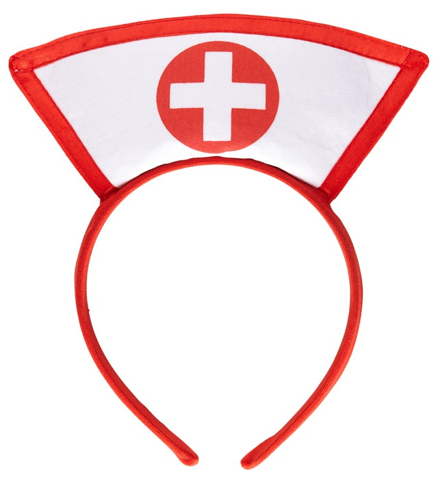 Krankenschwester Haube auf Haarreif als Kostümzubehör