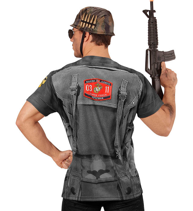 Fasnacht T-Shirt mit detailreichem Soldatenmotiv im Fotosublimationsdruck