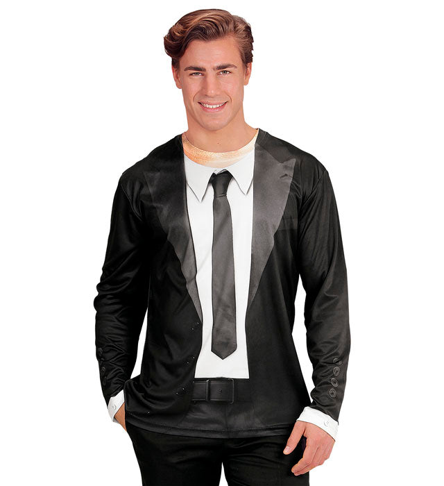 BLUES MAN Langarmshirt mit detailreichem Fotosublimationsdruck für Fasnacht
