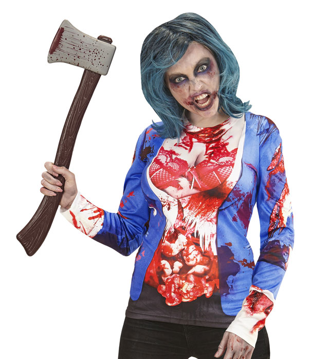 ZOMBIE Longsleeve mit gruseligem Zombie-Design für Halloween und Fasnacht