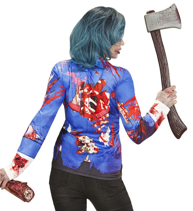 ZOMBIE Longsleeve mit gruseligem Zombie-Design für Halloween und Fasnacht