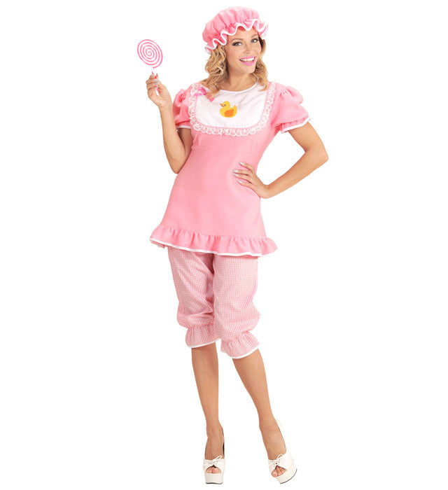 Baby Mädchen Fasnachtskostüm mit Lätzchen, kurzer Hose und Mütze