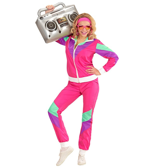 80er Jahre Trainingsanzug im Retro-Sportlook mit Hose und Oberteil
