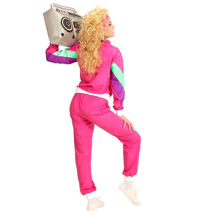 80er Jahre Trainingsanzug im Retro-Sportlook mit Hose und Oberteil