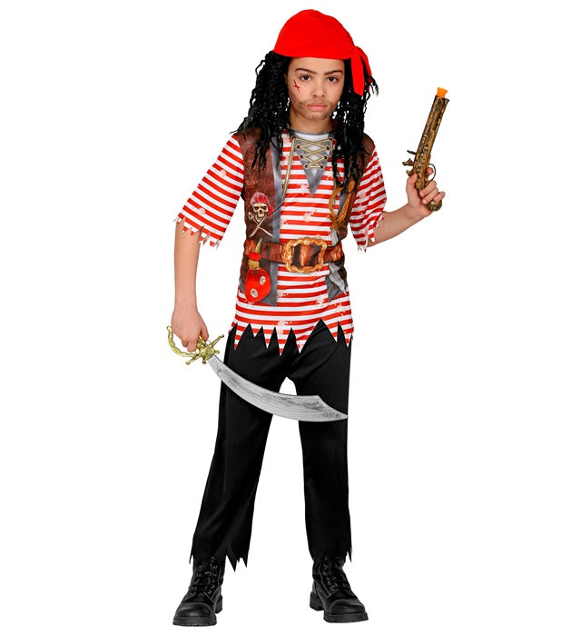 Piratenkostüm bestehend aus Hemd, Hose und Bandana für Fasnacht und Karneval