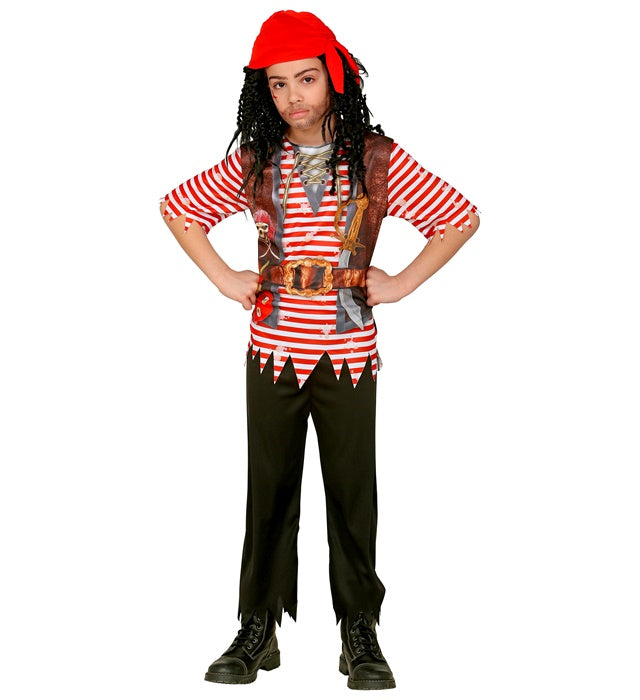 Piratenkostüm bestehend aus Hemd, Hose und Bandana für Fasnacht und Karneval