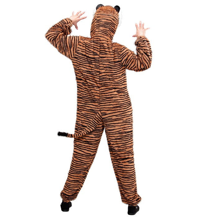 Tiger Funny Overall mit Kapuze – lustiges Tiger-Kostüm für Fasnacht und Karneval