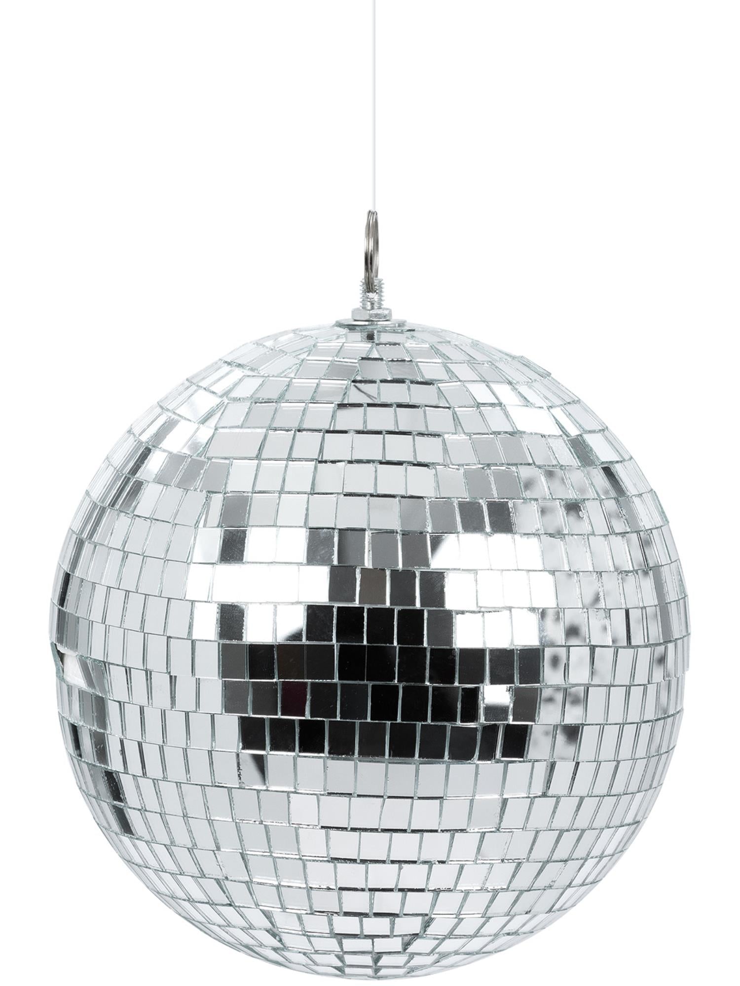 Smiffys silberne Disco-Kugel 20 cm mit Aufhängering