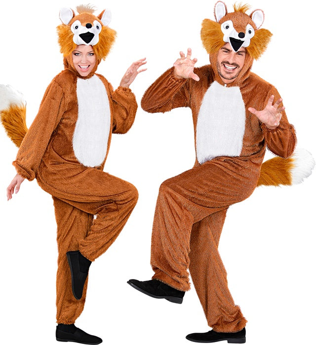 Fuchs Funny Overall mit Kapuze als Fasnachtskostüm