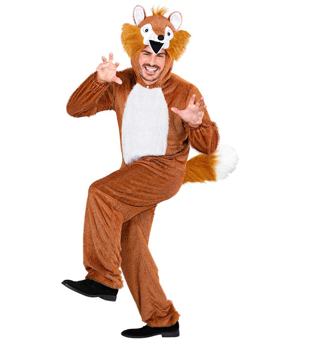 Fuchs Funny Overall mit Kapuze als Fasnachtskostüm