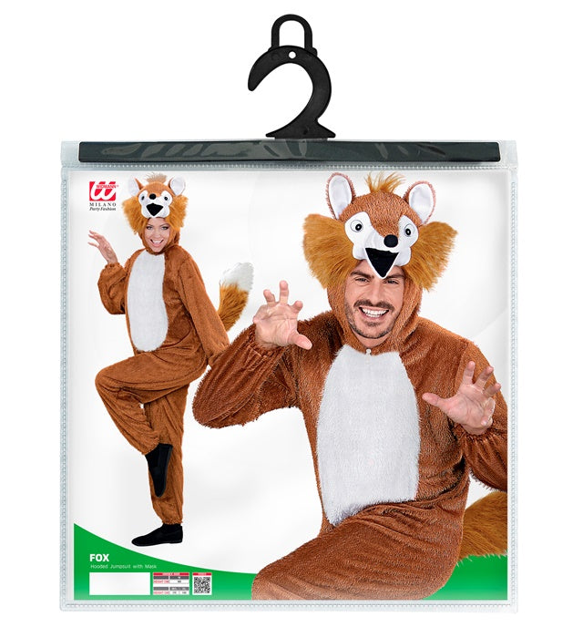 Fuchs Funny Overall mit Kapuze als Fasnachtskostüm