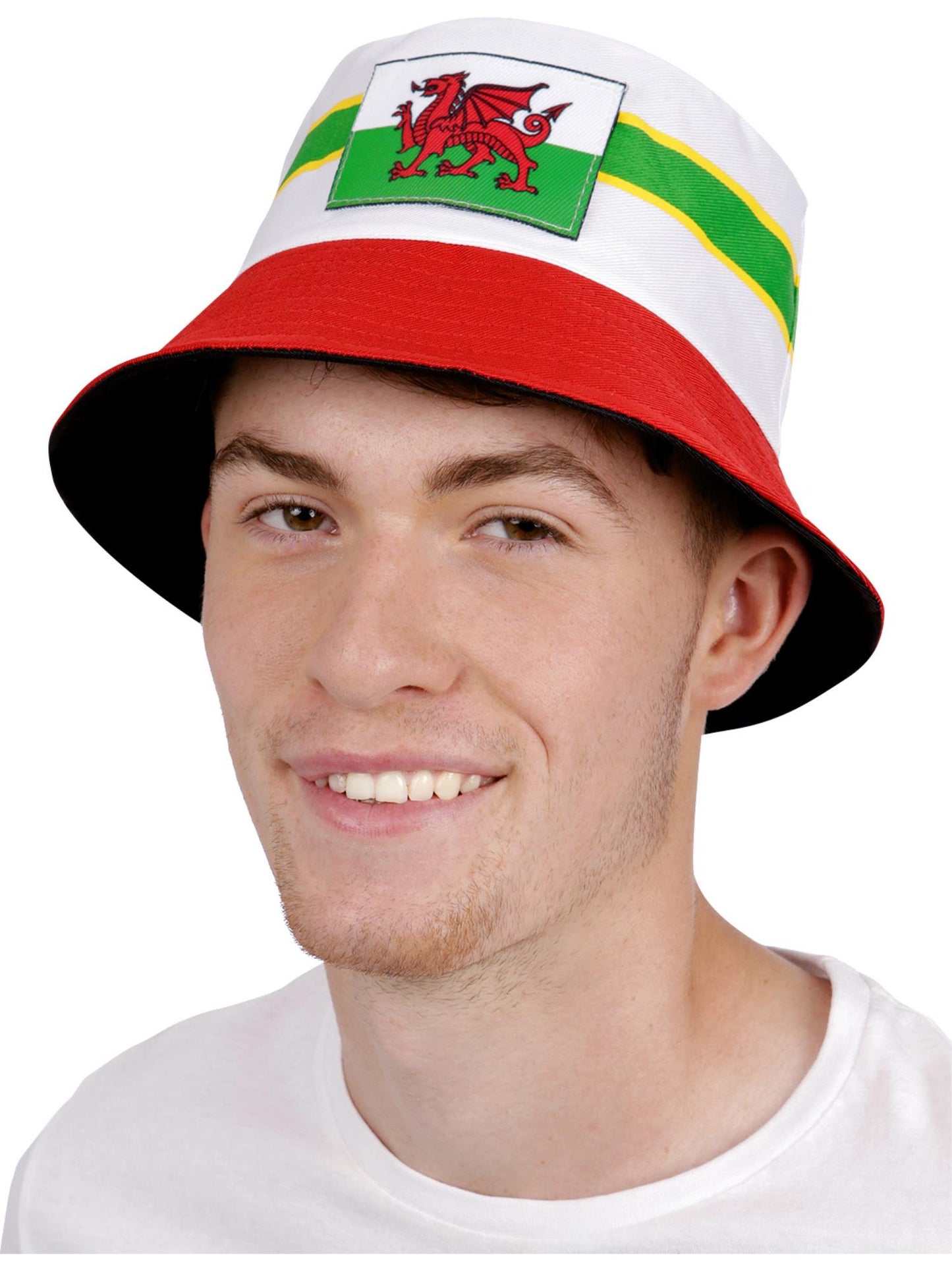 Smiffys Welsh Bucket Hat mehrfarbig für Erwachsene