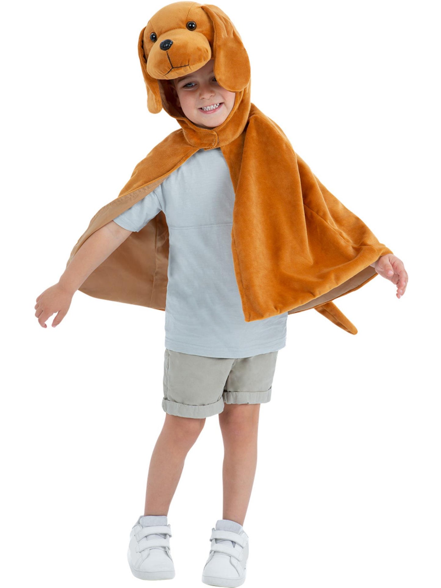 Smiffys DOG Puppy Plüschcape für Kinder in Braun