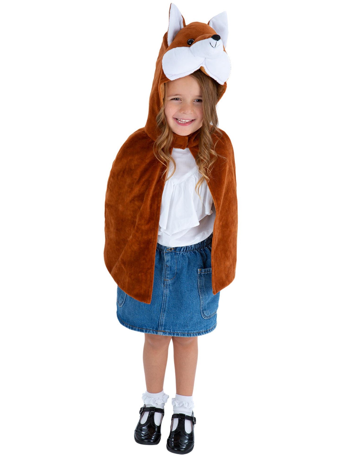 Smiffys Deluxe Fox Plush Cape, Kids AC für Unisex