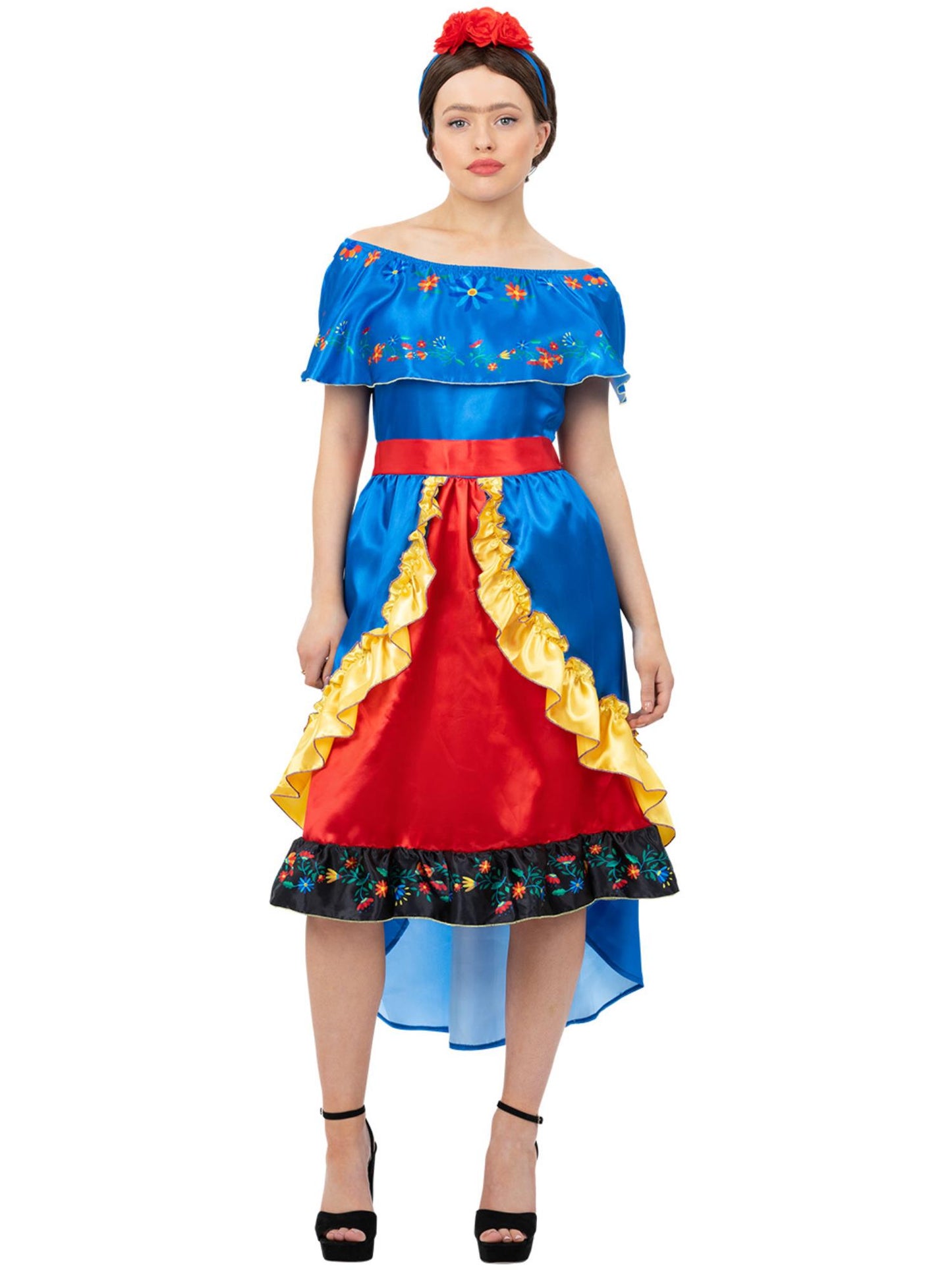 Smiffys HEROS Deluxe Artist Frida Costume, Ladies CS für Damen