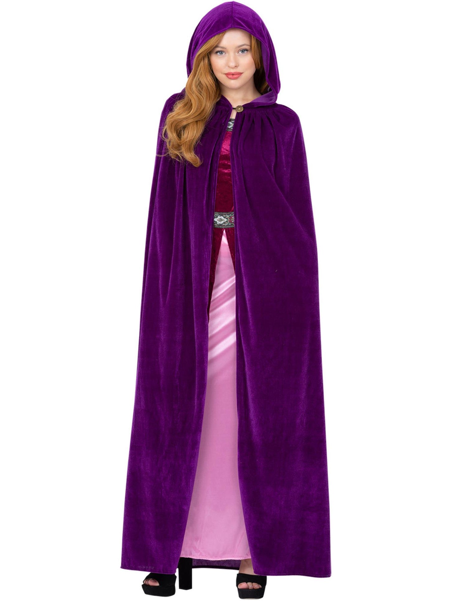 Smiffys Deluxe Cloak Amethyst Purple violetter Umhang für Damen